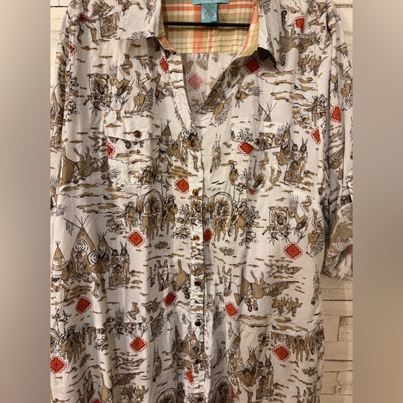 Native American Button down - Picture 3 of 4